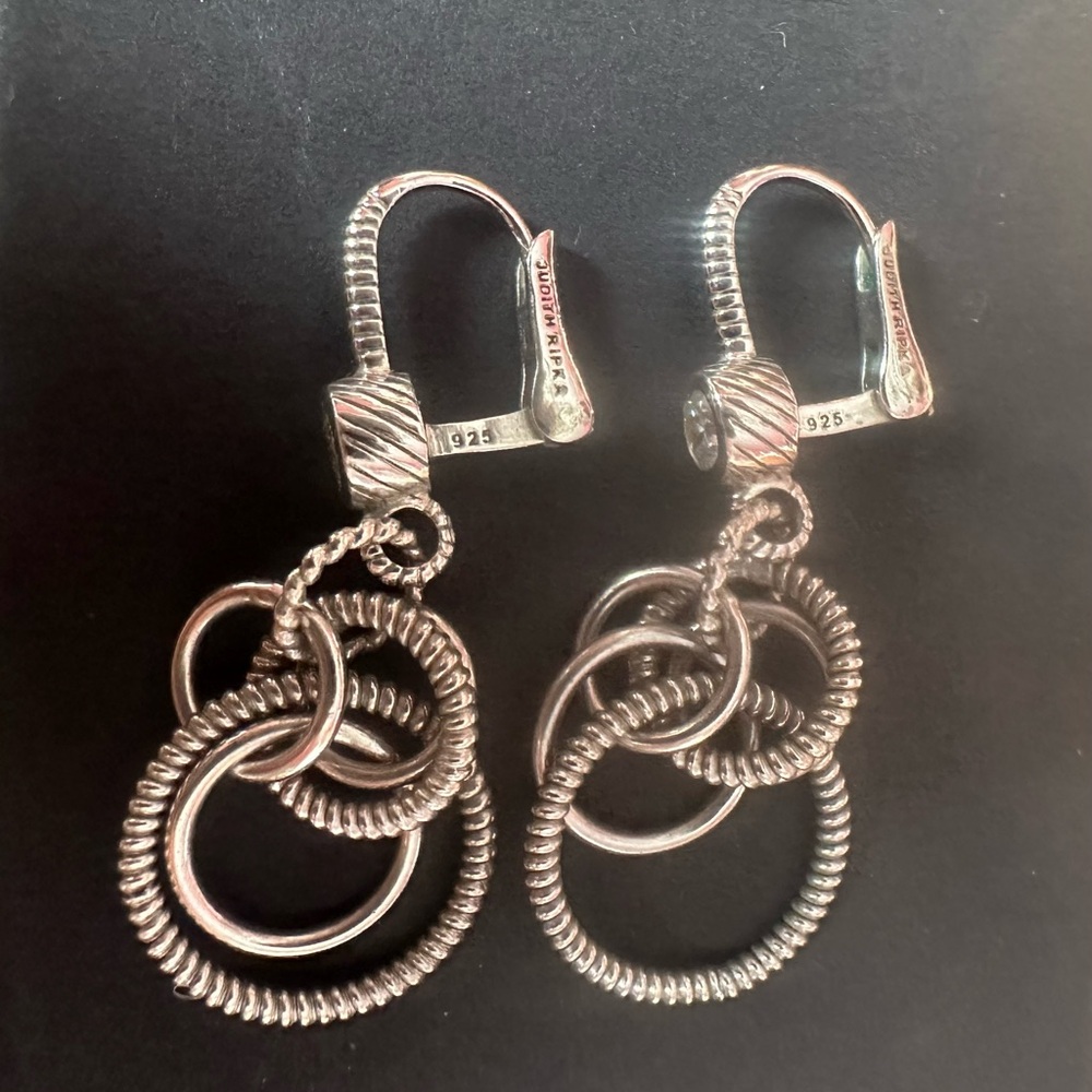 JUDITH RIPKA Silver Dangle Earrings